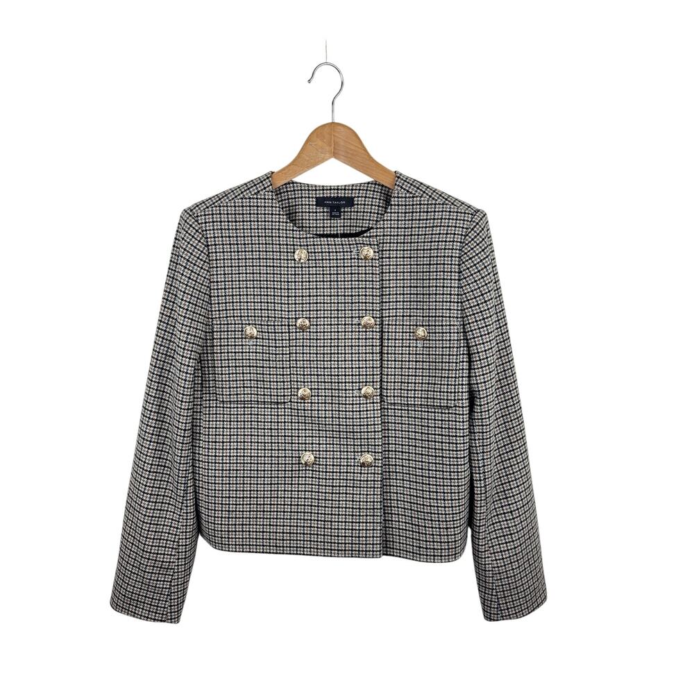 NWT Ann Taylor Wool-Blend Houndstooth Blazer